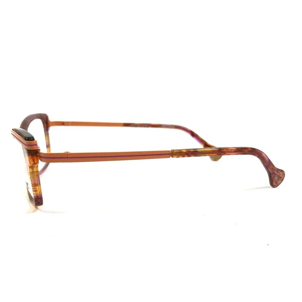 BOZ Eyeglasses Frames WOODY 3878 Orange Pink Striped Tortoise 53-15.5-135